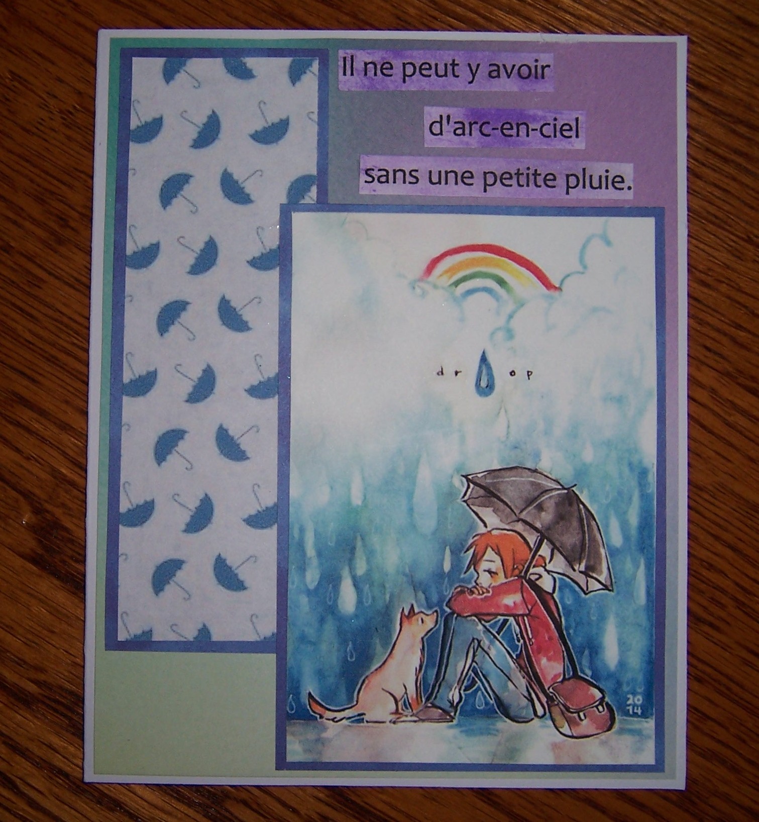 Toute La Pluie Tombe Sur Moi En Anglais